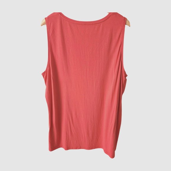 Samoon Pre-loved Plus-size Tangerine Long Tank Scoop Neck. Size 22 US - Picture 2 of 5